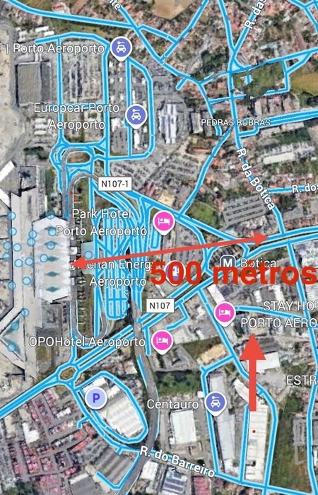Estacionamento 500 m aeroporto porto