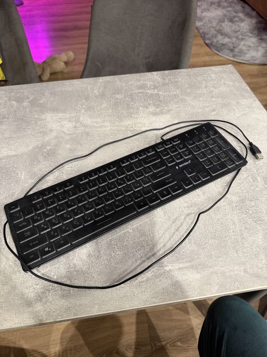 Клавіатура Gembird KB-UML-01-UA USB UKR з підсвіткою | Б/у