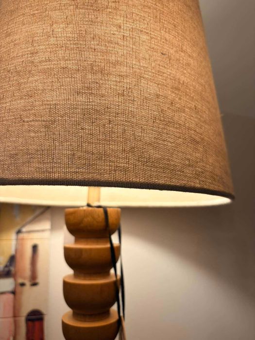 Настольна лампа світильник Англія в стилі Zara Home (дерево та мармур)