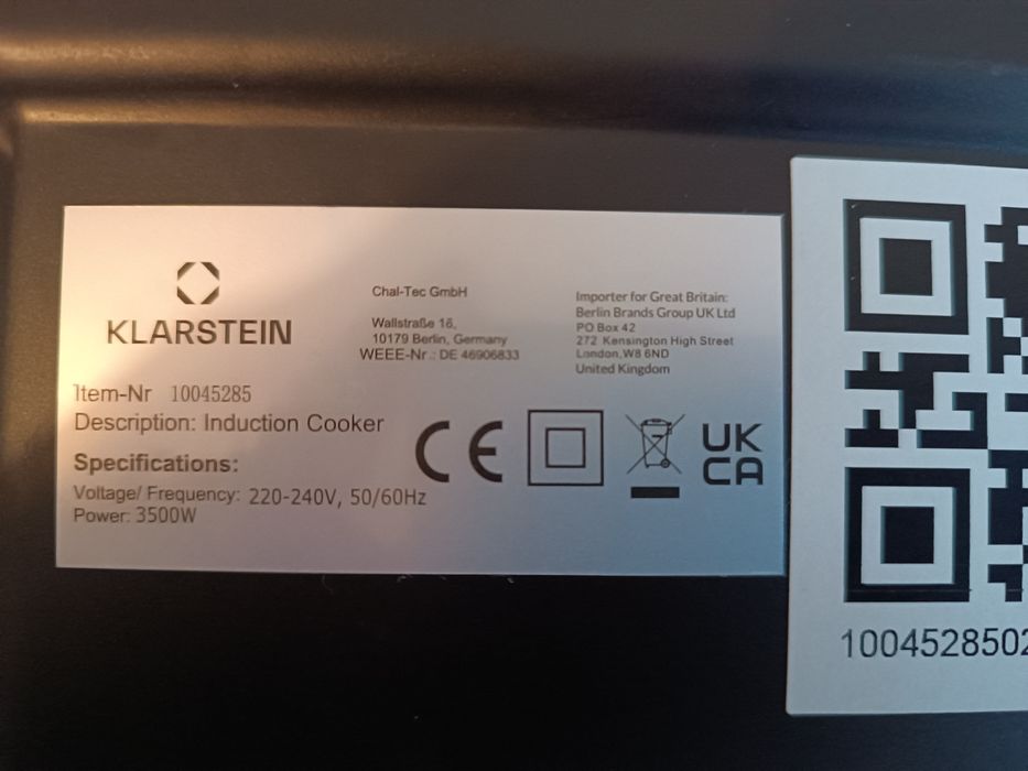 Плита індукційна Klarstein VariCook Neo