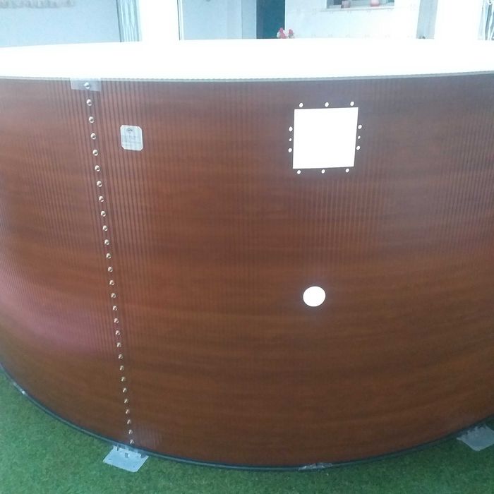 Piiscina redonda de aço cor madeira com 3×1,20m