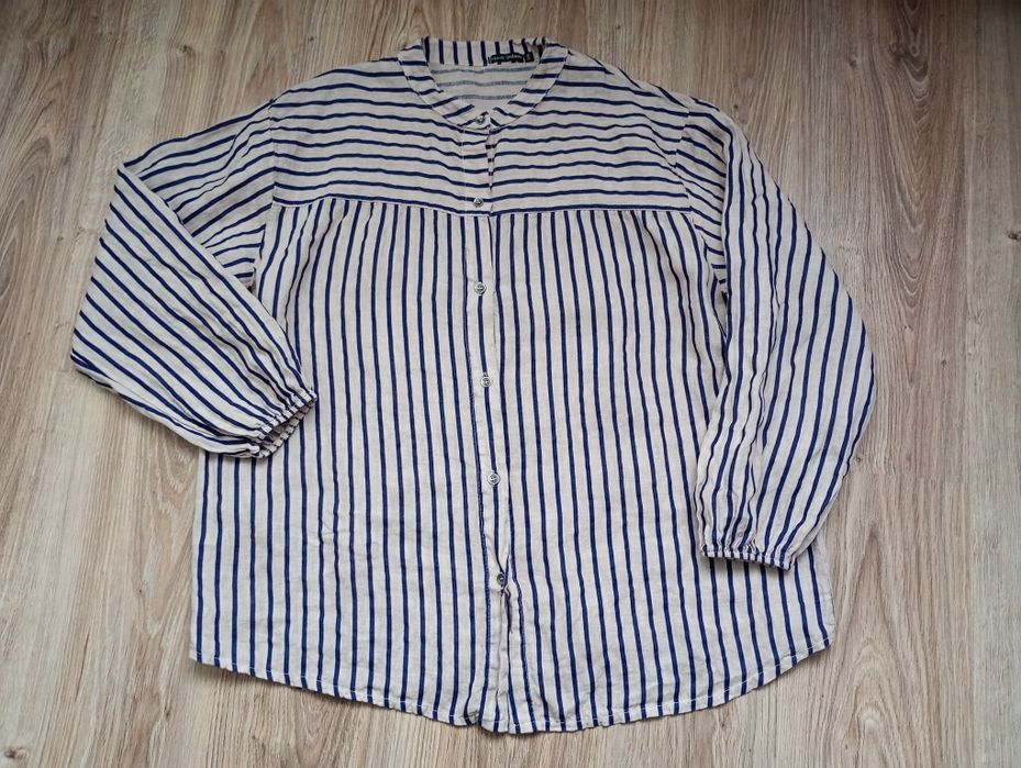 Bluzka lniana w paski M