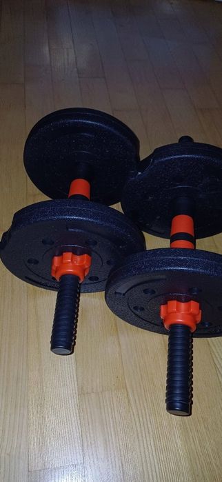 Zestaw treningowy ciężarki  regulowane 2w1 do domu 20 kg