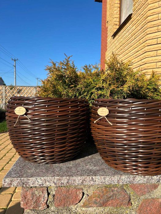Різні кашпо з ротангу для квітів, вазонів, декоративних рослин від 5л
