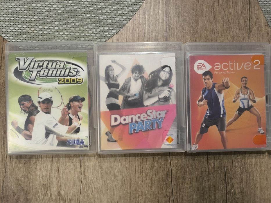 Zestaw gier na konsole PS 3 (tennis, dance)