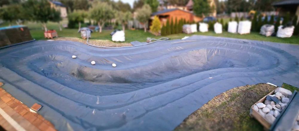 FOLIA PVC MEMBRANA PCV DO OCZKA WODNEGO Polska produkcja 1,1mm Miękka jak EPDM