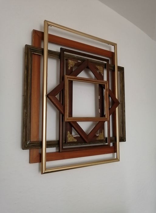 quadro de molduras da arte do lixo