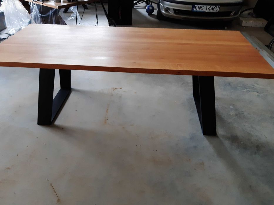 Stół dębowy lite drewno 4 cm grubość 220x90 cm