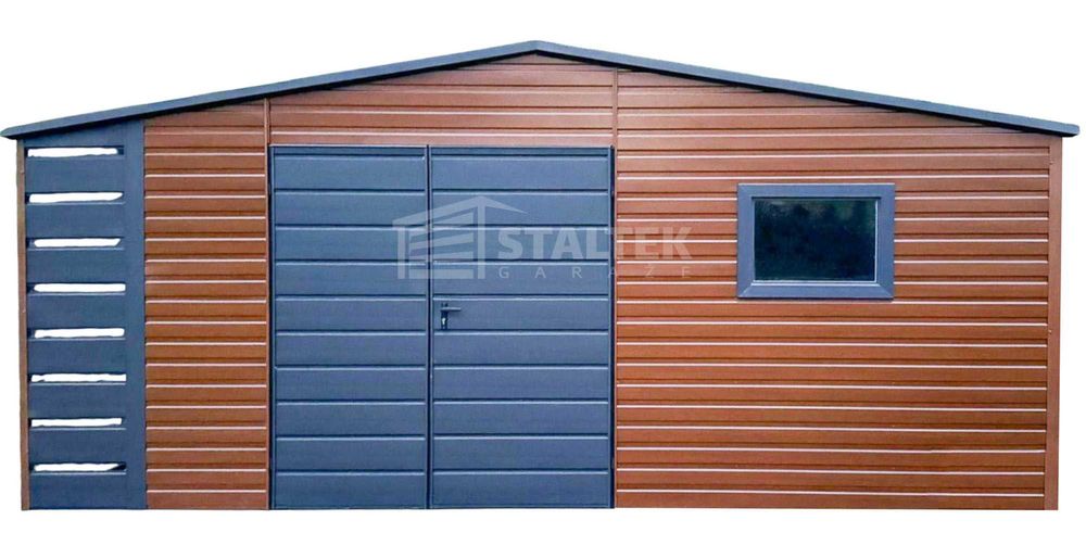 Schowek - Domek Ogrodowy 5,5x3m wiata Brama okno dach dwuspadowy ST130