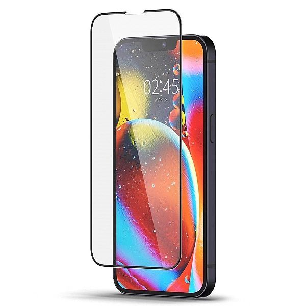 Szkło hartowane Spigen Glass Fc na iPhone 13 Pro Max / 14 Plus - czarn