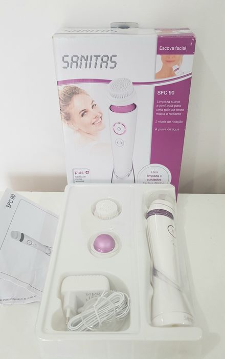 Escova limpeza facial e massajador