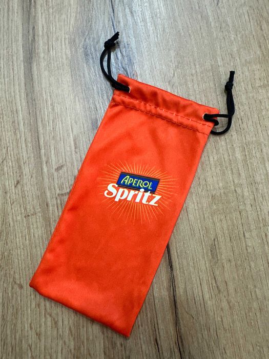 Pomarańczowy pokrowiec na okulary etui Aperol Spritz