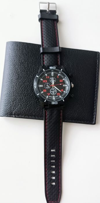 Zegarek męski plus portfel zestaw Nowy