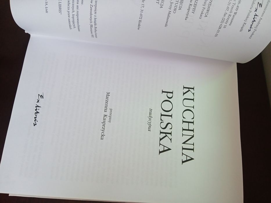 Kuchnia polska książka kucharska twarda oprawa