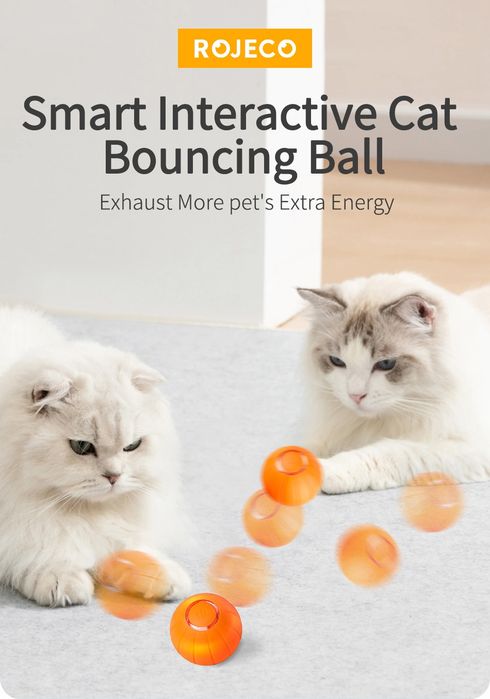 Розумний інтерактивний м'ячик для котів Rojeco Smart Bouncing Ball