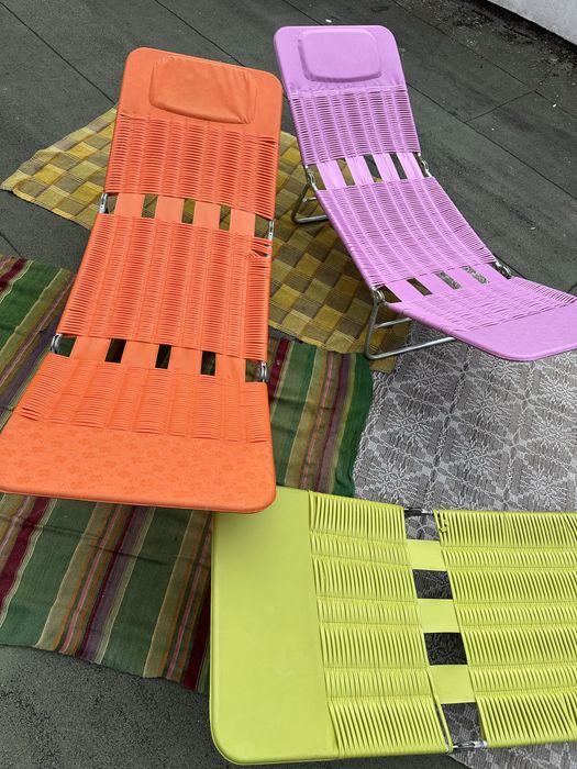 Komplet leżaków lata 70
