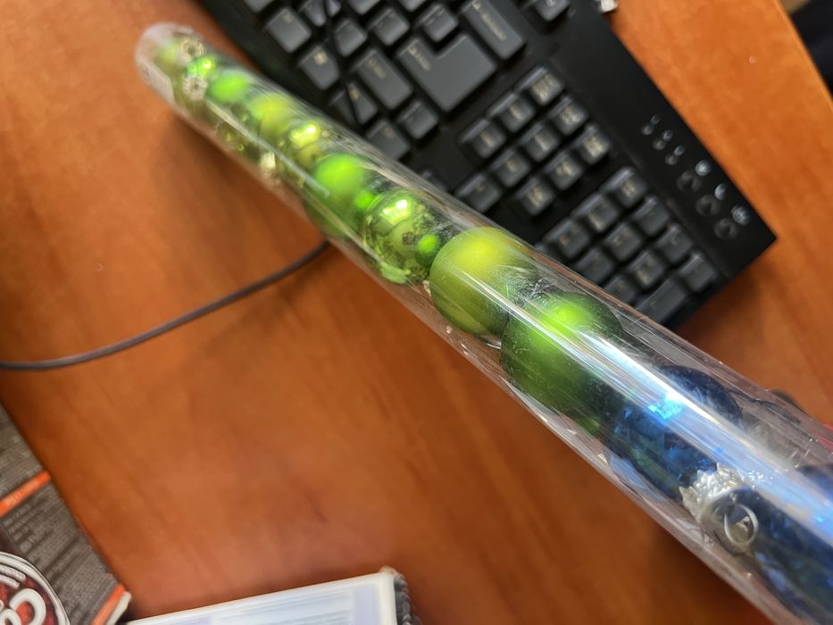 Bombki szklane male malutkie zielone mietowe niebieskie