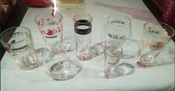 Coleção de copos de Licor Beirão