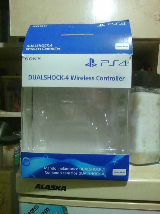 caixa dualshock 4 wireless controller glacier white