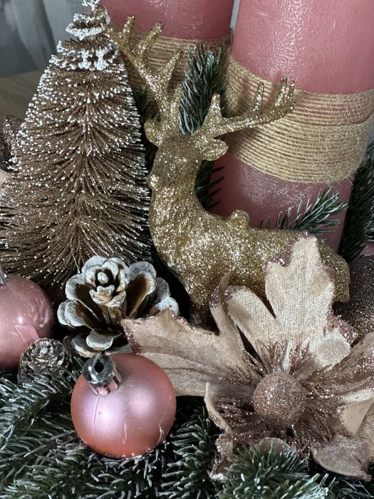 Свічник новорічний підсвічник різдво свічки подарунок декор шишки