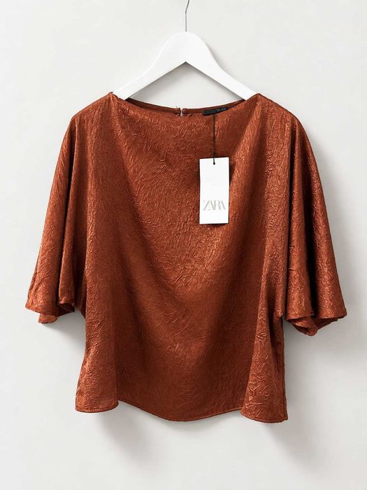 Zara satin top satynowy