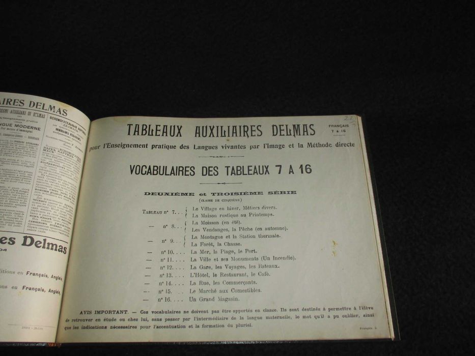 Livro Tableaux Auxiliaires Delmas Langues Vivantes