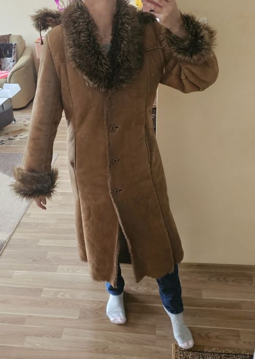 Futro damskie rozm. XL BRAZOWE