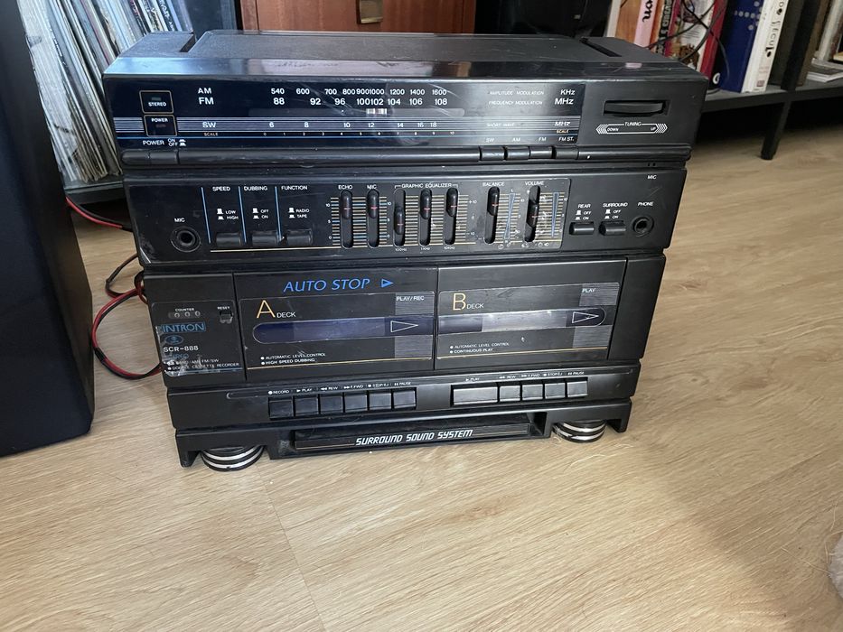 Aparelhagem pequena intron radio e cassete