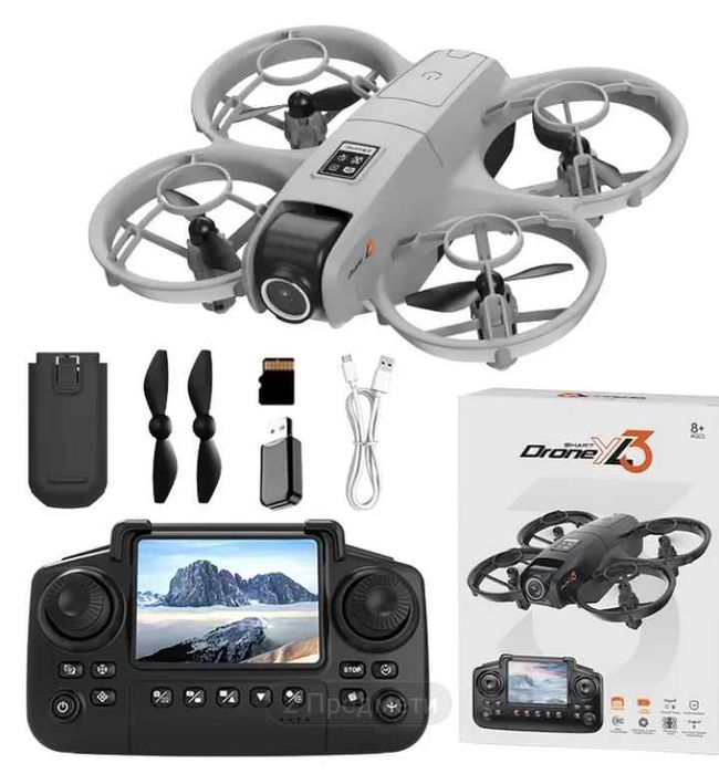 Квадрокоптер E69 FPV RC керування ПУЛЬТ з ЕКРАНОМ регульована камера