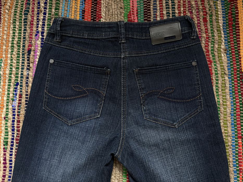 Джинсы средняя талия 34 36 синие клеш прямые flared bootcut 2000s 90s