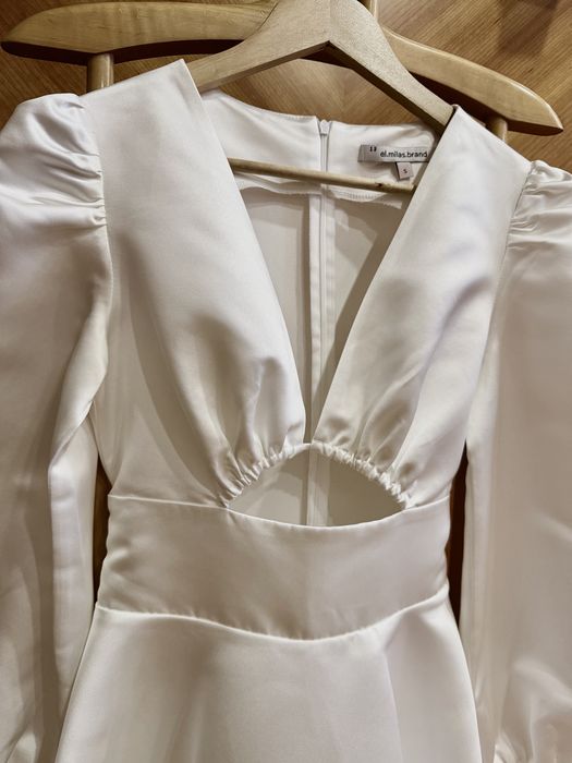 сукня/платье El.Milas белое сатиновое Sandra