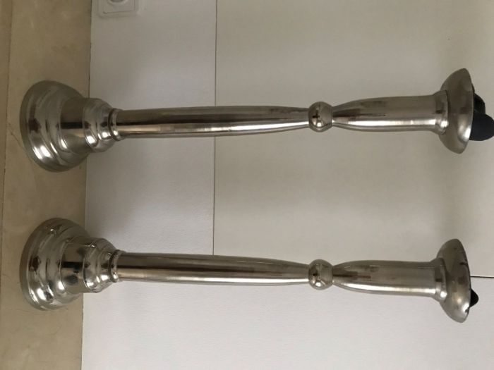 2 X Castiçal cromado