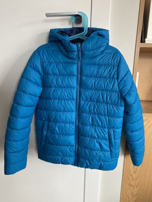 KURTKA przejściówka pikowana dziecięca z kapturem 4f, rozmiar 140 cm