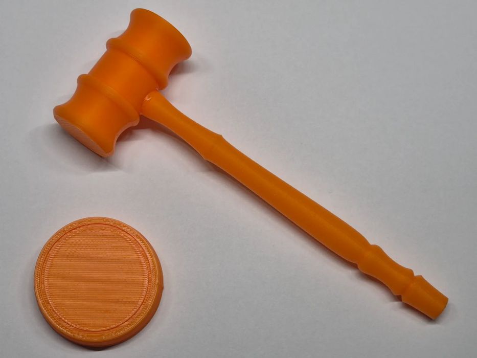 Martelo de Juiz com Bloco de Som para Leilões/Tribunal