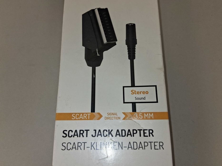 N049 Adapter SCART Cinch Jack 3,5mm Stereo Do Słuchawek Telewizor Hama
