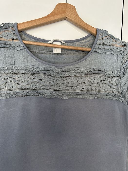 T-Shirt z koronką H&M Rozmiar L