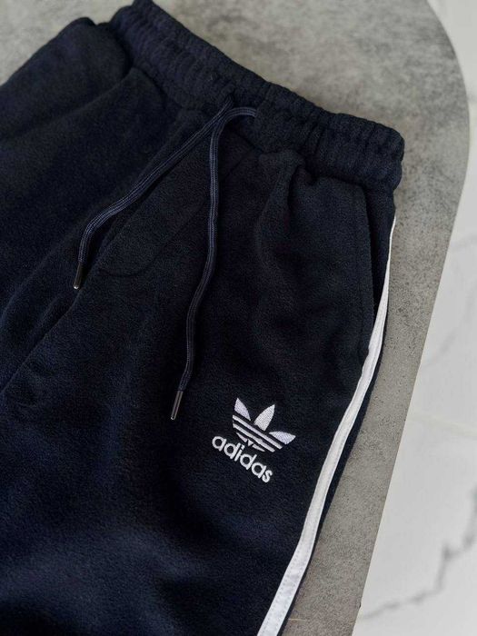 Штани фліс полар Adidas Navy Blue спортивні чоловічі i57/DA-23