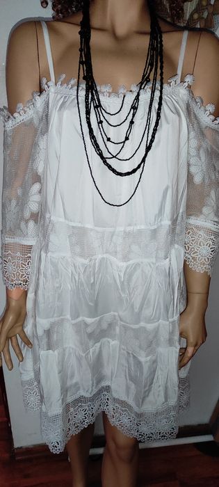 Sukienka letnia Boho biała XL