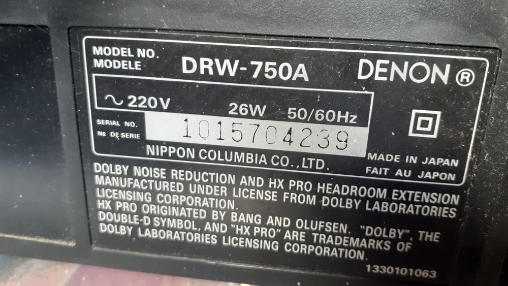 Dek duplo DENON.