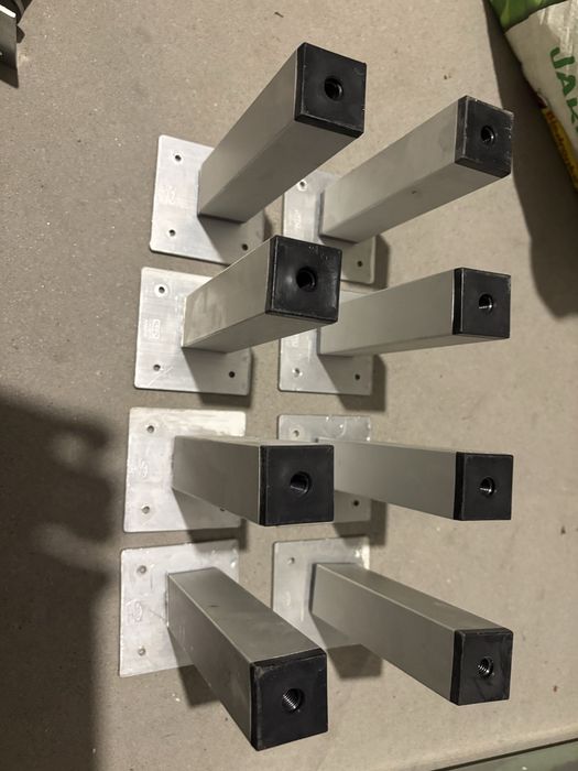Nozki aluminiowe do mebli szafeo ikea 8 szt