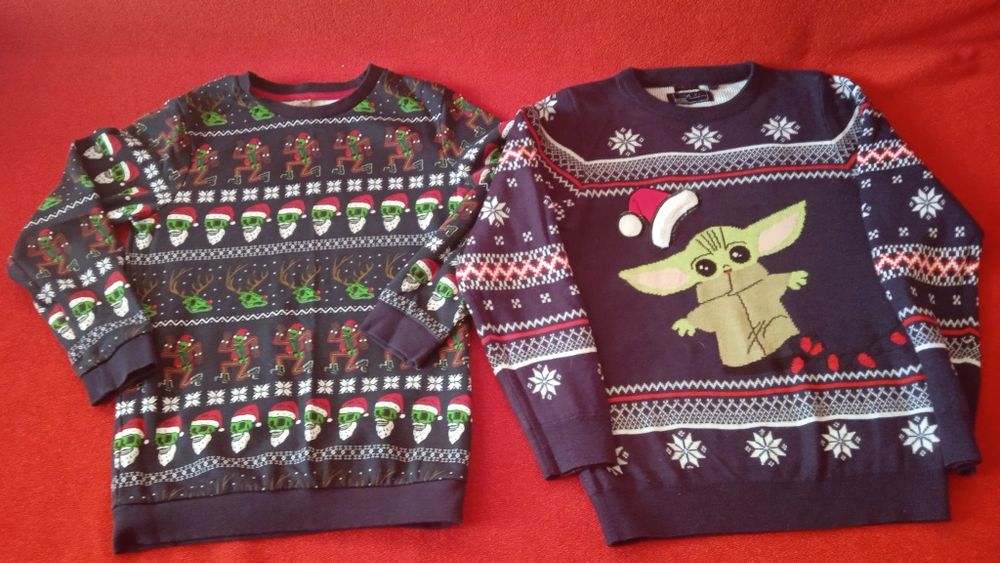 Новогодний свитер и реглан на 8-9 лет