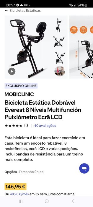 Foldable stationary bicycle438922188403527680