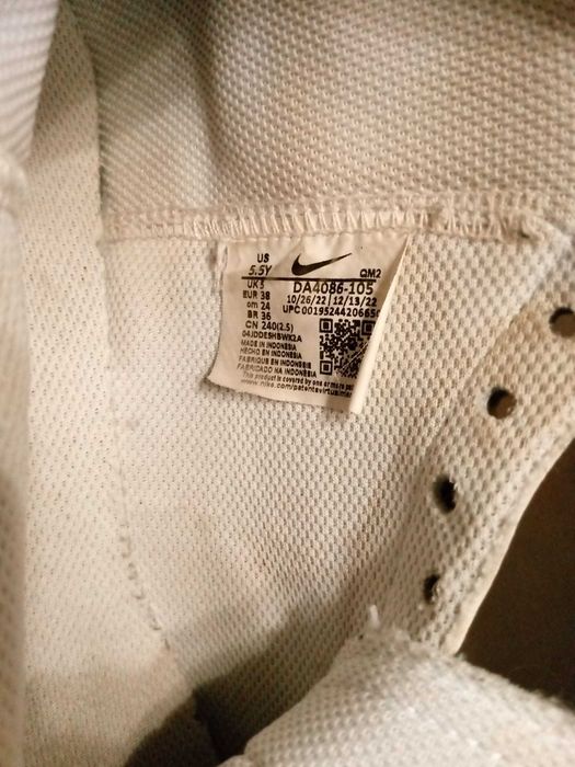 Oryginalne Sneakersy Młodzieżowe Nike Blazer Mid '77 r. 38 Białe