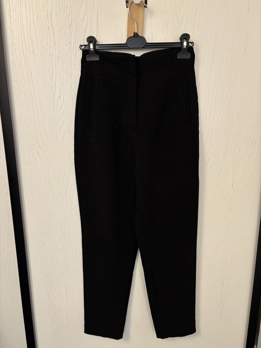 Czarne wysoki stan spodnie zara