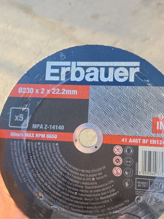 Tarcze do cięcia erbauer inox