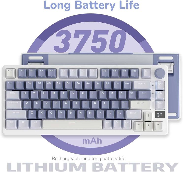 Klawiatura gaimingowa mechaniczna ROYAL KLUDGE RKM75 DE RGB RED Switch