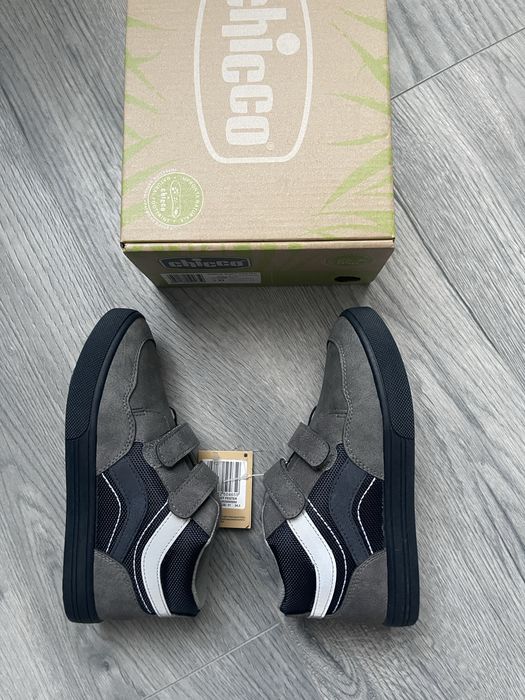 Дитячі напівчеревики Chicco Fester Grey, розмір 31 (устілка 20 см). НОВІ.