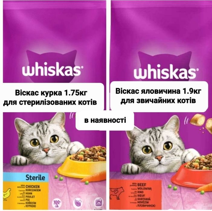 Сухий корм для котів Віскас Пуріна Кітті