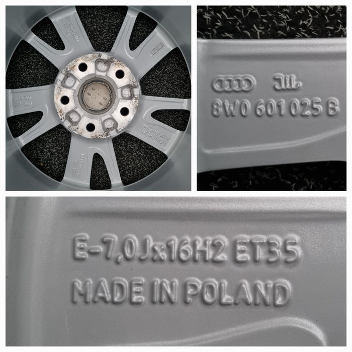 Felgi Alu 16" Audi A4 B9 B8 B7 B6 A6 C6 5x112 SuperStan Oryginalne