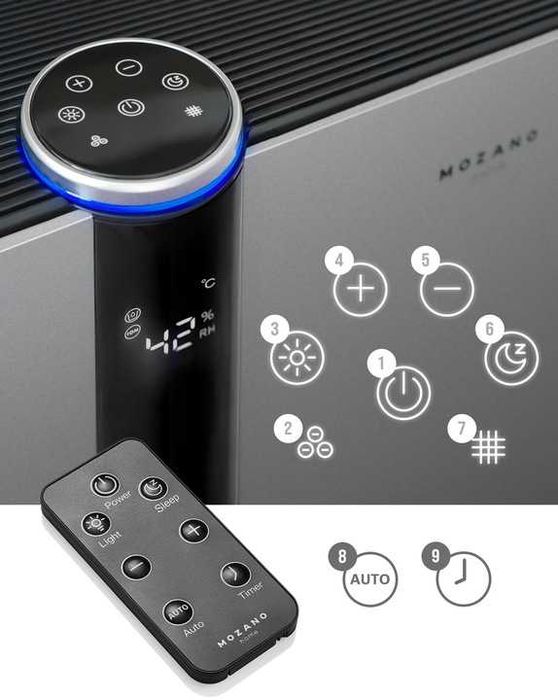 2 Filtry Osuszacz POWIETRZA 2,5L pochłaniacz wilgoci WIFI mocny lampka